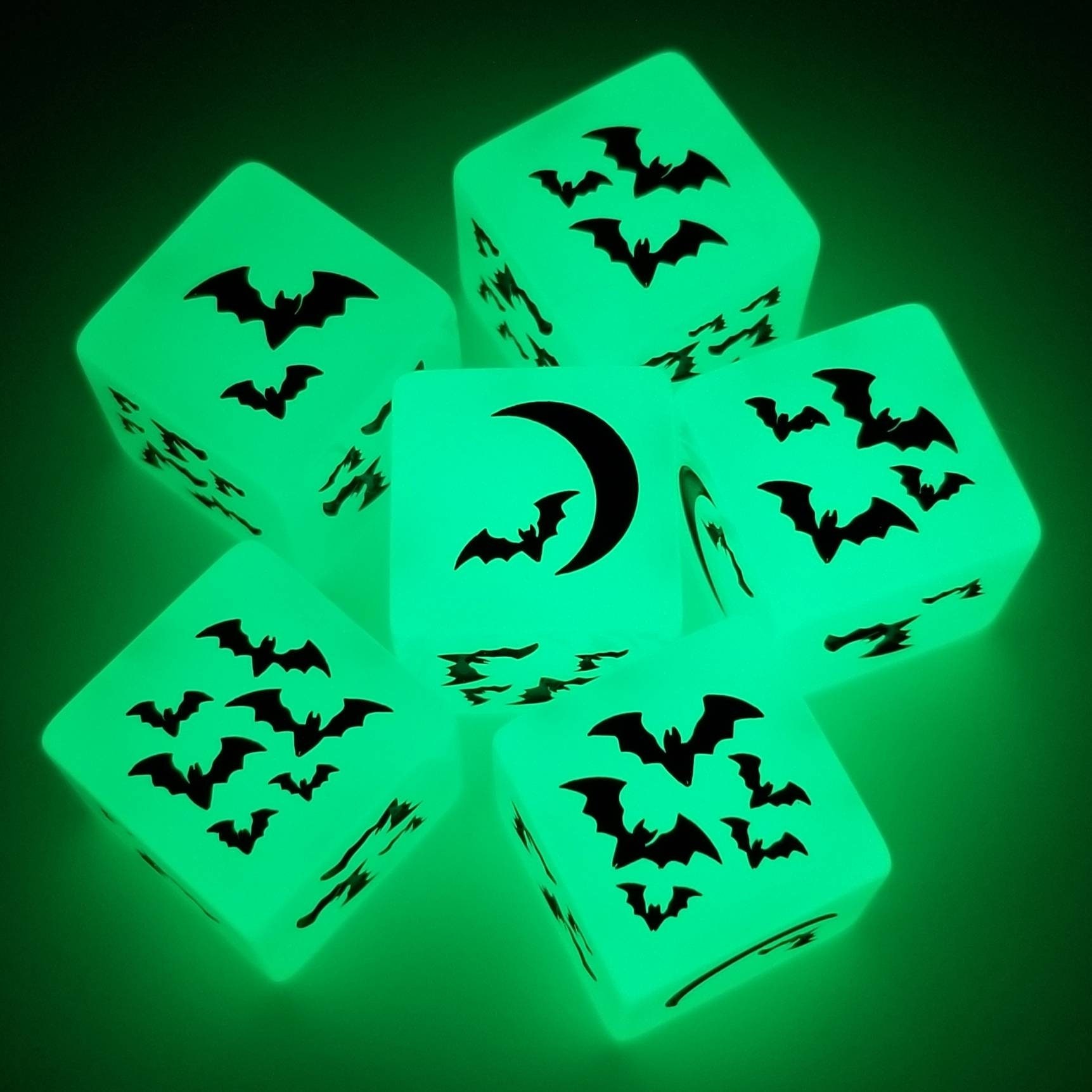Bat Dice / Set of 2 / D6 - Bats Halloween, Spooky