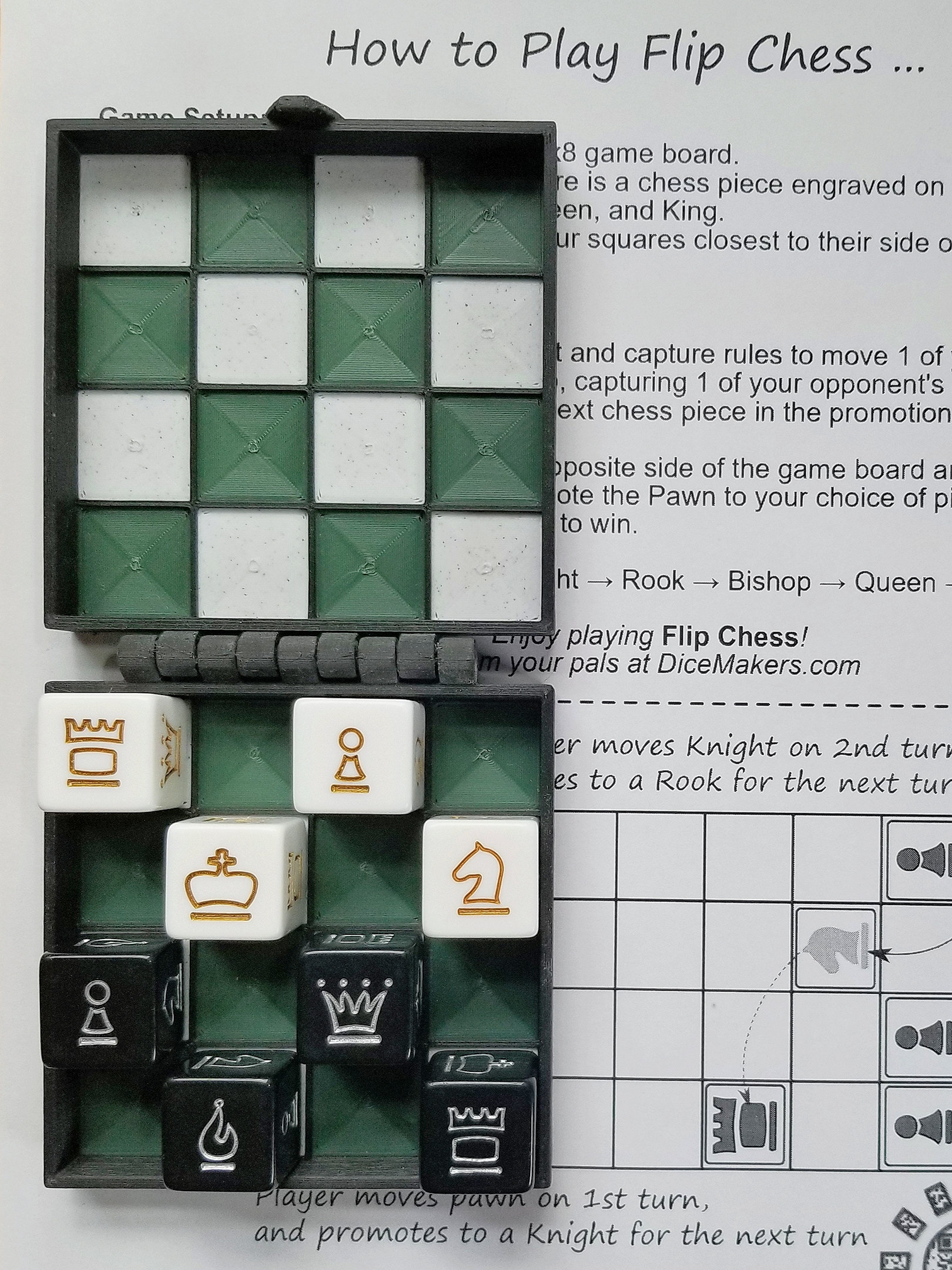 Flip Chess -  Chess Game, Travel Chess, Chess Dice, Pocket Chess