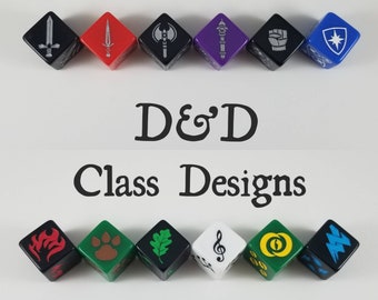 Custom Class Dice With Personalized / Custom Side / One D6- RPG Dice