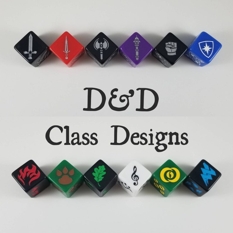Custom Class Dice With Personalized / Custom Side / One D6 RPG Dice image 1
