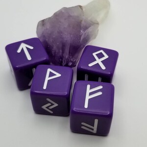 Rune Dice / Set of Four / Futhark Runes / Divination - Etsy