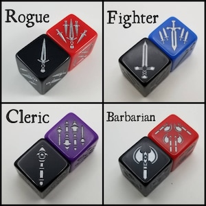 Custom Class Dice With Personalized / Custom Side / One D6 RPG Dice image 3