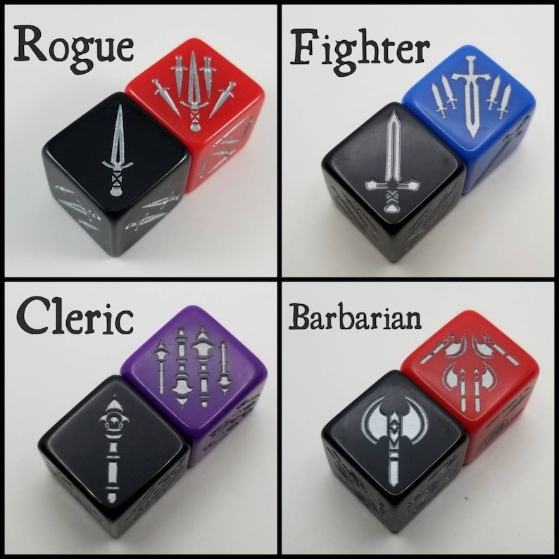 Custom Class Dice With Personalized / Custom Side / One D6 RPG Dice image 3