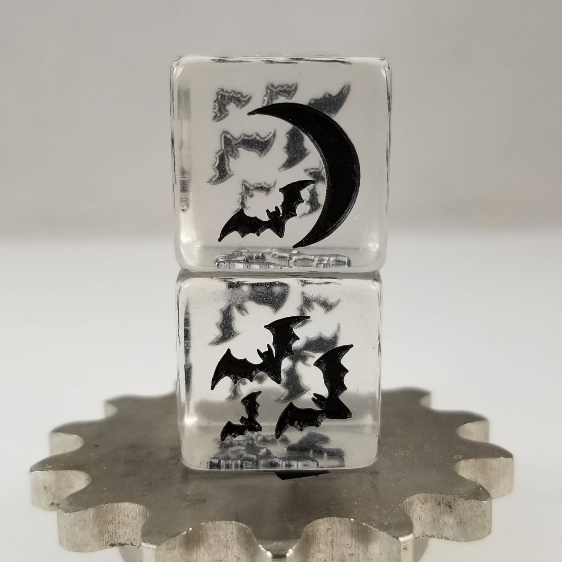 Bat Dice / Set of 2 / D6 - Bats Halloween, Spooky