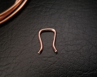 24g 22g 20g 18g 16g 14g 14k Rose Gold filled, 14k Gold filled,  Sterling, or Fine silver Septum Retainer Hide Your Piercing Septum Hider