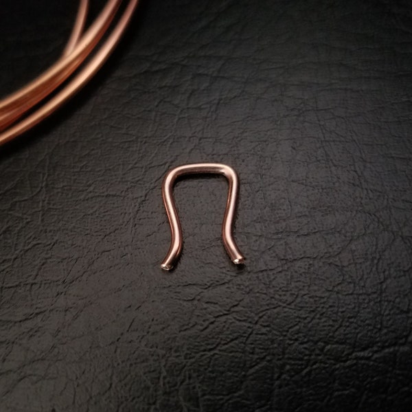 24g 22g 20g 18g 16g 14g 14k Rose Gold filled, 14k Gold filled,  Sterling, or Fine silver Septum Retainer Hide Your Piercing Septum Hider