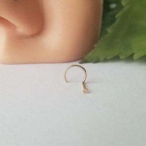 22g 14k Gold filled Nose Stud VERY TINY Dainty 1.3MM Flat disk nose stud,Nose Screw Nose or L bend Ring Nose stud, nickel free body jewelry