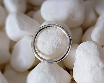 22g 20g 18g 16g Seamless 999 Fine Silver Hoop Ring 6mm 7mm 8mm 9mm 10mm 11mm 12mm 13mm 14mm Nose Septum Cartilage Conch Nickel free Jewelry