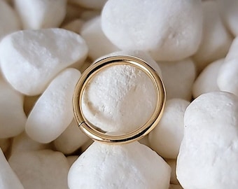 14kt Gold filled Seamless Sleeper Ring 16g 6mm 7mm 8mm 9mm 10mm 11mm 12mm 13mm 14mm Septum Rook Daith Eyebrow Nose Tragus Cartilage Conch