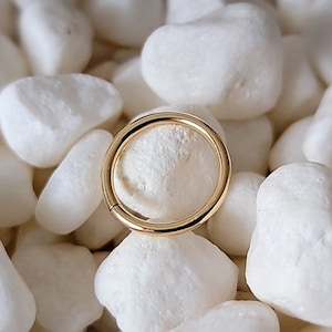 14kt Gold filled Seamless Sleeper Ring 16g 6mm 7mm 8mm 9mm 10mm 11mm 12mm 13mm 14mm Septum Rook Daith Eyebrow Nose Tragus Cartilage Conch