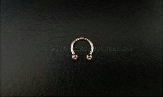 16g 516 38 Small Internally Threaded Septum Horseshoe Ring Daith Snug Orbital Helix Tragus Lip Ring 316lvm Stainless Steel