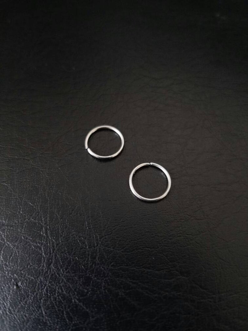 Seamless 999 Argentium Fine Sterling Silver Hoop Ring 20g 6mm 7mm 8mm 9mm 10mm 11mm 12mm 13mm 14mm Nose Septum Cartilage Conch Lip Nipple
