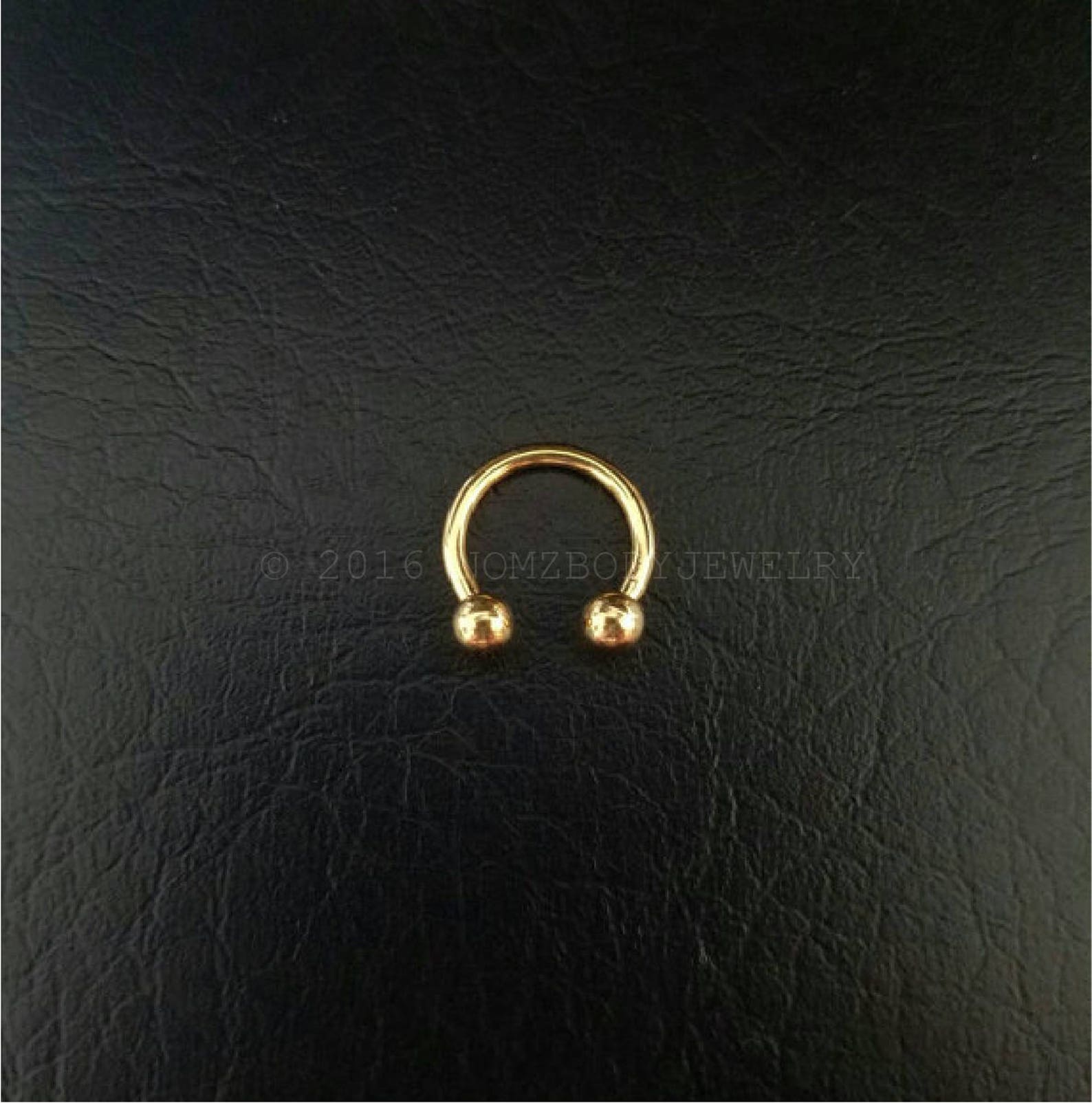 Gold Small Septum Horseshoe Ring 18g 16g 14g 5/16 Etsy