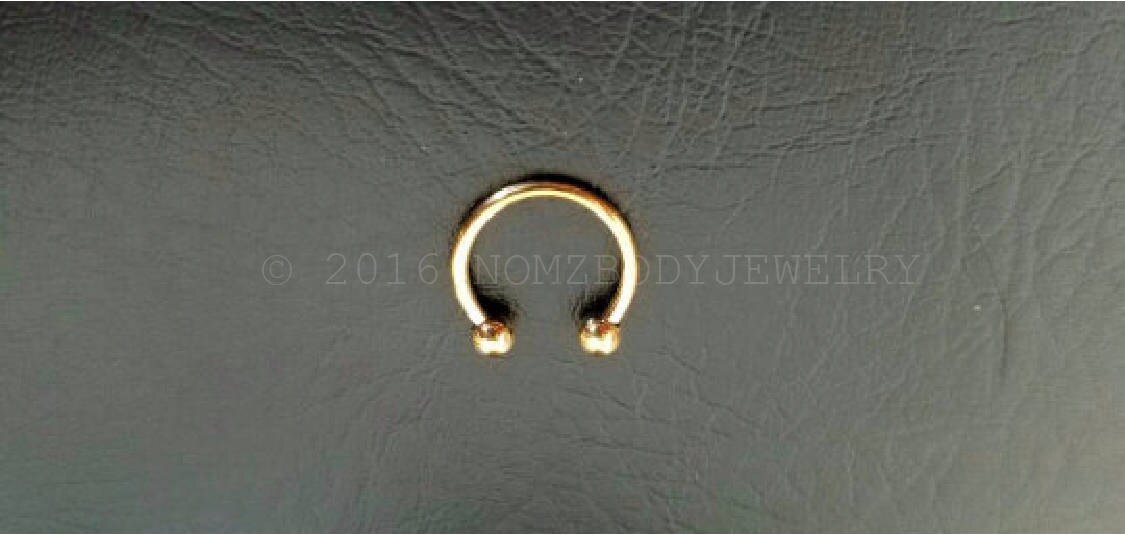 Gold Small Septum Horseshoe Ring 18g 16g 14g 5/16 Etsy