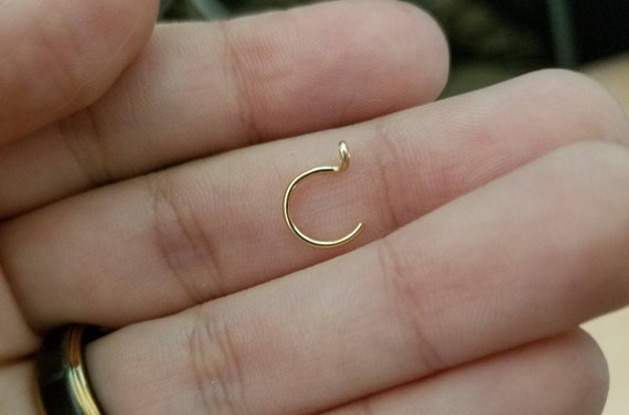 Cartilage Earring-14k Solid Rose Gold 22g-16g 7mm Nose Ring Hoop Helix Tragus Cartilage Earring-14k Solid Rose Gold 22g-16g 7mm Nose Ring Hoop Helix Tragus