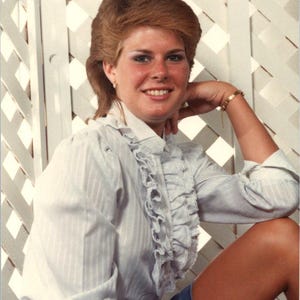 1970s Teen Girl High School Vintage FOUND Photo 4x5 photograph Beautiful Woman