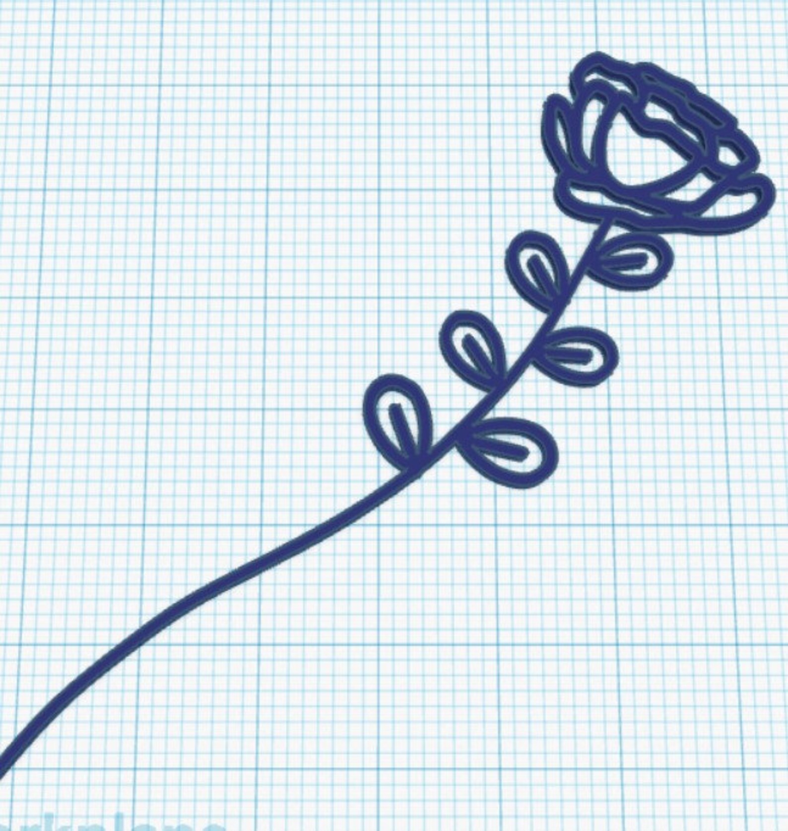 Set of 4 3D Printable Flower Stems for Crafts Polymer Clay Pottery Set of 4 3D Printable Flower Stems for Crafts Polymer Clay Pottery