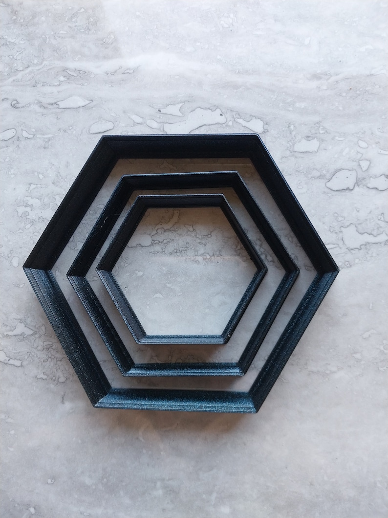 4 Piece Hexagon Clay Cutters - Polymer Clay Tools For Jewelry Making