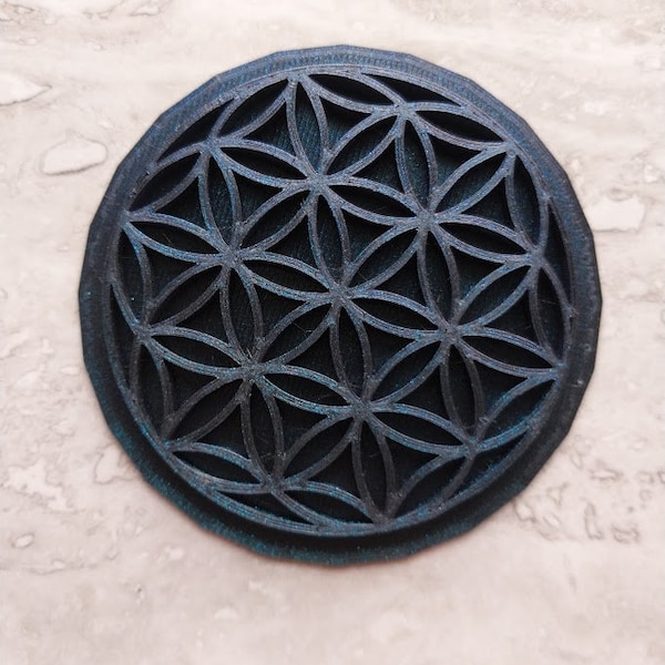 3D Printing file for Flower of Life Stamp, Pottery Stamp, Polymer clay Stamp, Texture Plate