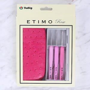 Tulip Etimo Rose Crochet Hook Set – Pink Case |