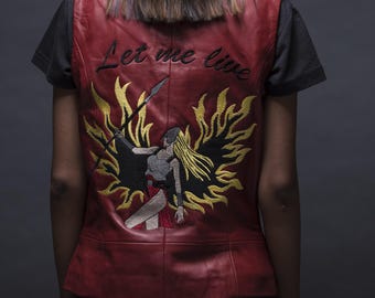 Resident Evil Claire Red Redfield skórzana kamizelka, damski kostium cosplay RE Gamer