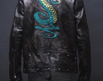 Fallout 3 Tunnel Snakes Leather Jacket: Distressed Cafe Racer Cosplay