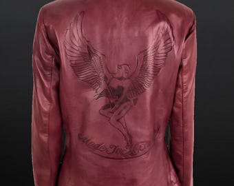 Claire RE2 Redfield Leather Biker Jacket | Resident Evil Gamer Cosplay Costume