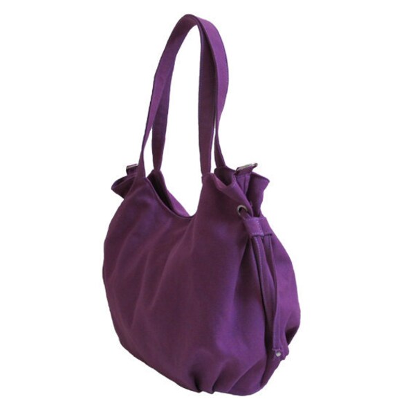 Ryounop Pumpkin in Purple - Canvas shoulder bag, tote bag, messenger bag, laptop bag, hobo, diaper bag, women, handbag, satchel bag