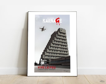 Affiche Poster COLLECTION KARNAGE Vive le feu I 30x40 cm I par Will Argunas