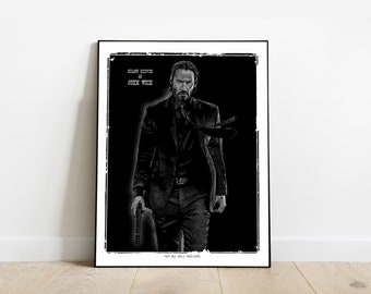 AFFICHE POSTER Keanu Reeves I 30X40 cm I par Will Argunas