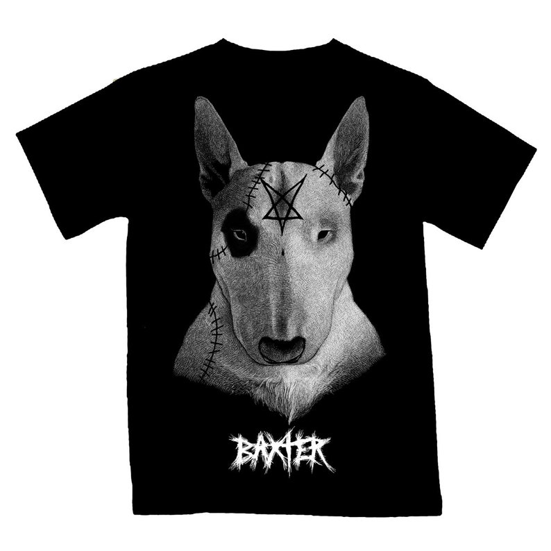 T-Shirt noir Unisexe I BAXTER I Coton Bio I Edition limitée I par Will Argunas Art image 1