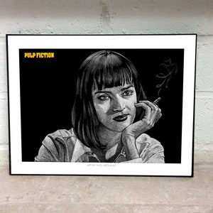 Pulp Fiction Movie POSTER I Mia Wallace I by Will Argunas Art image 1