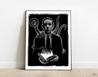 AFFICHE POSTER LOVECRAFT I 30X40 cm I par Will Argunas