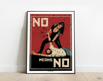 AFFICHE No Means No I POSTER Russ Meyer I 30x40 cm I par Will Argunas