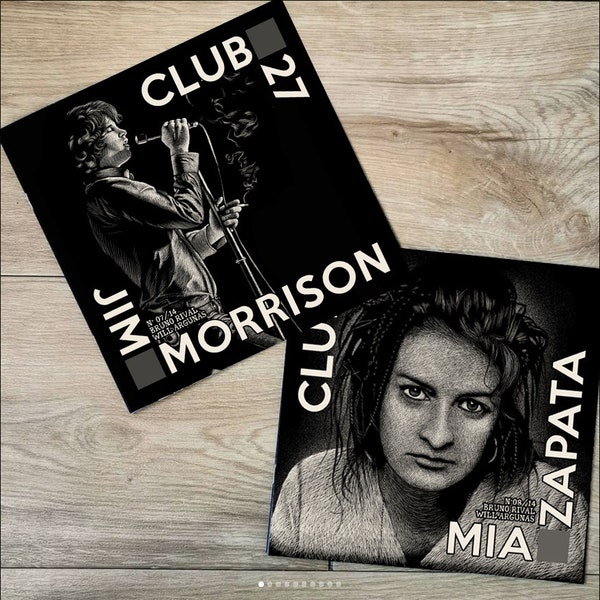 Artbooks - Collection Club27 - Pack Jim Morrison/Mia Zapata par Will Argunas et Bruno Rival