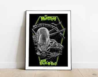 AFFICHE POSTER Alien I 30x40 cm I par Will Argunas