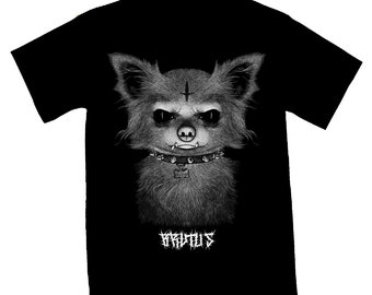 T-Shirt noir Unisexe I BRUTUS I Coton Bio I Edition limitée I par Will Argunas Art