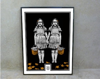 Shining Movie POSTER I Twin Girls I by Will Argunas Art