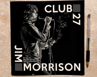 Livre BD Artbook - Collection Club 27  - Jim Morrison - Tome 7 - par Will Argunas et Bruno Rival