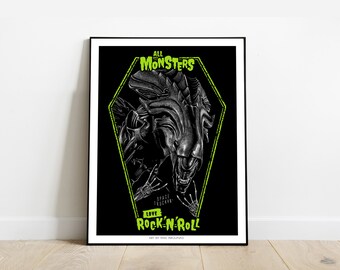 AFFICHE POSTER ALIEN Queen I 30X40 cm I Edition Limitée I par Will Argunas