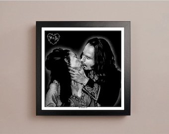 AFFICHE Love Never Dies I POSTER Cinéma Mina et Dracula I 30x30 cm I par Will Argunas