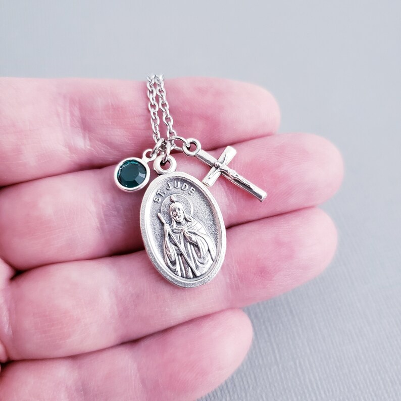 St Jude Necklace St Jude Medal St Jude Pendant Catholic | Etsy