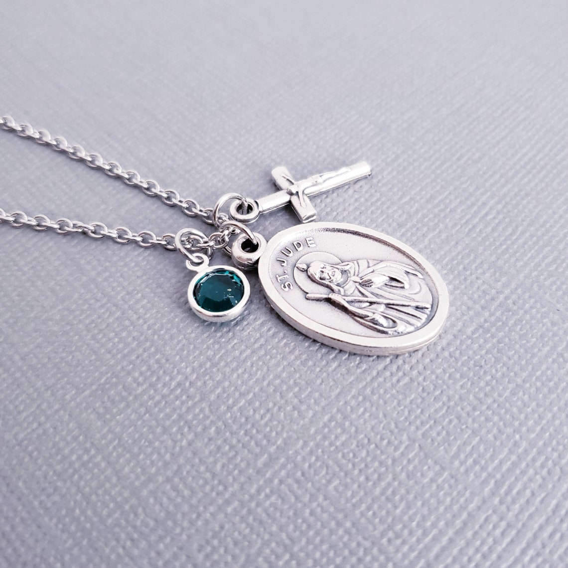 St Jude Necklace St Jude Medal St Jude Pendant Catholic | Etsy