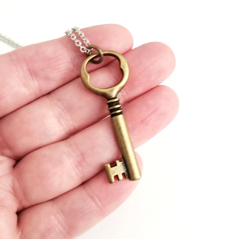 Skeleton Key Necklace Vintage Pendant To My Heart Silver Jewelry Long For Women Gift Her - Meaning Of Key Pendant Necklace Skeleton Key Necklace Vintage Pendant To My Heart Silver Jewelry Long For Women Gift Her - Meaning Of Key Pendant Necklace