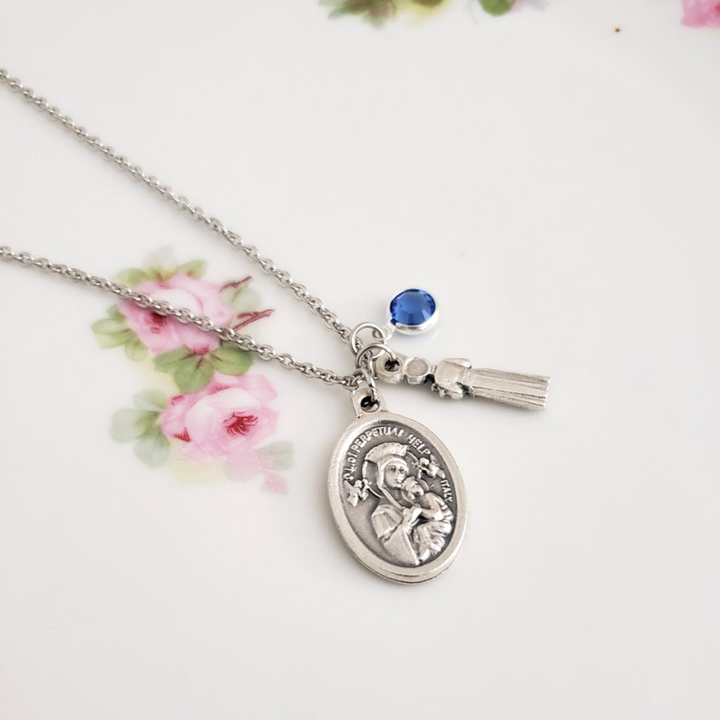 St Gerard Silver Necklace Silver Fertility Necklace Catholic Etsy