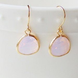 Opal earrings.  Opal drop earrings. October birthstone jewelry. Opal earrings gold. Opal dangle earrings.  Bridesmaid earrings. Gift for her
