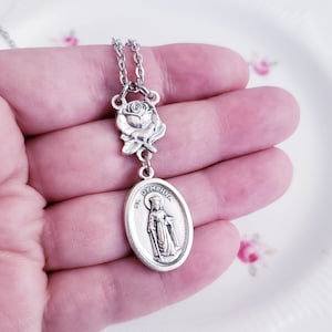 Anxiety relief gift Anxiety relief necklace Mental health gift Depression Stress relief St Dymphna necklace Catholic jewelry Anxiety relief