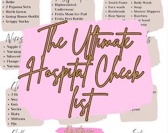 Hospital Bag Checklist: Printable Pregnancy Packing List (Instant Download PDF)