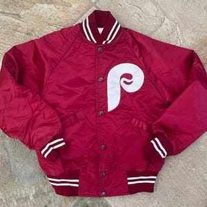 Phillies Vintage Style Satin varsity Jacket, Lettermen Bomber Baseball Jacket, Embroidered Jacket, Unisex