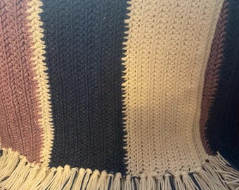 Striped Herringbone Stitch Afghan